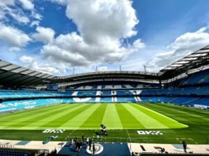 Scattering ashes on football stadium