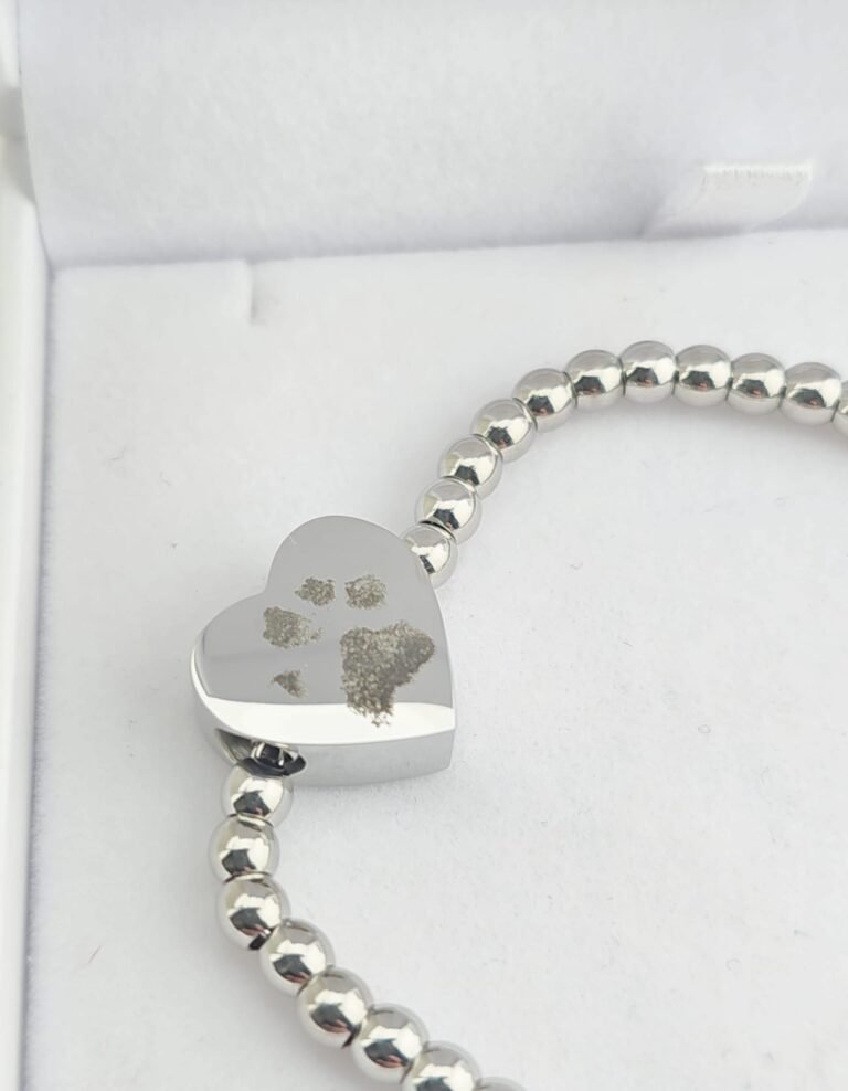 Bespoke Engraved Pawprint Bracelet 768x988
