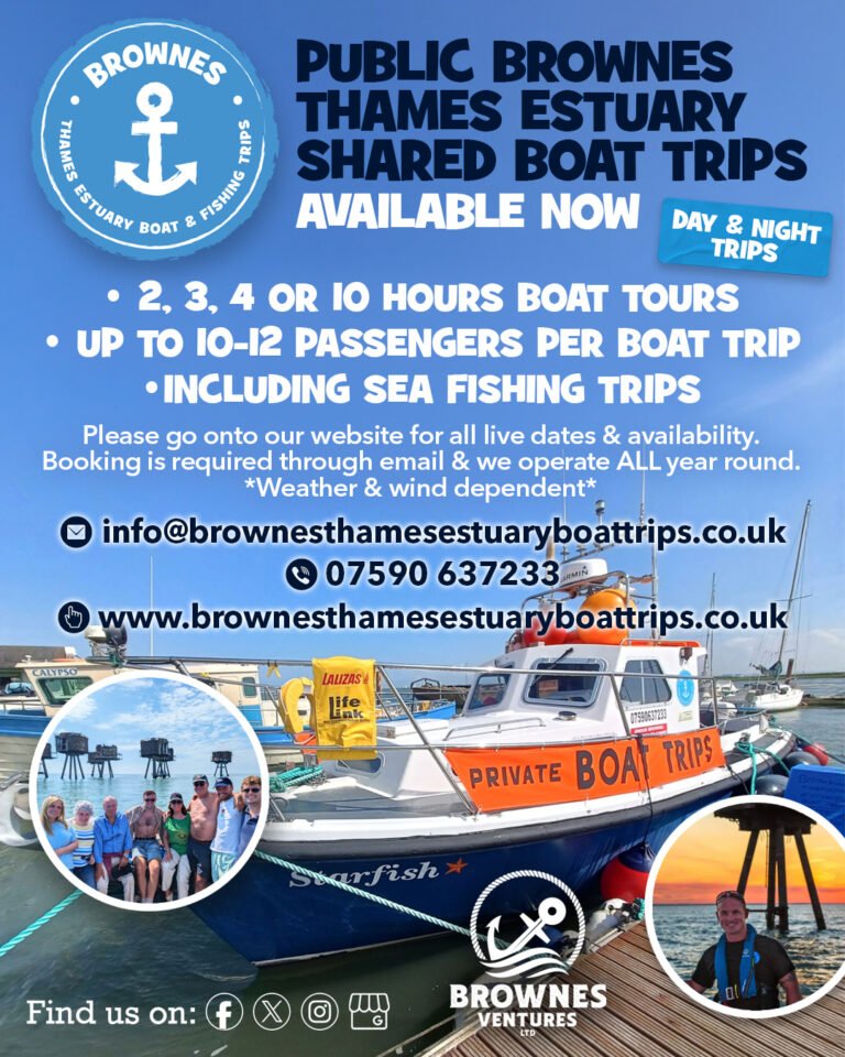 Brownes Thames Estuary Public Shared Boat Trips 768x960